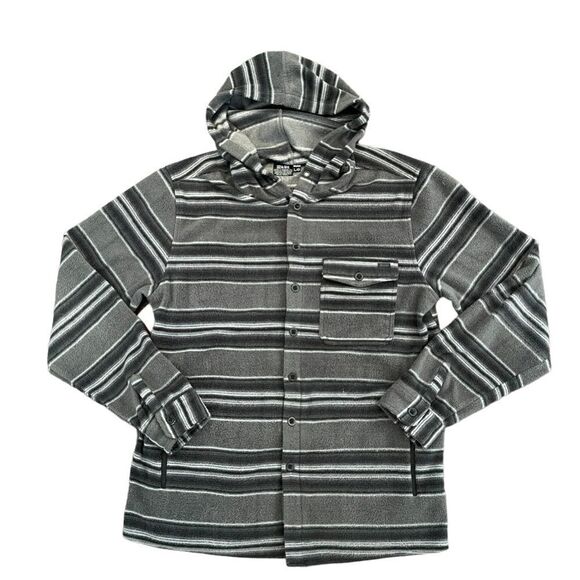 Billabong A/Div. Adventure Division Soft Fleece Button Up Hoodie Men's L Pockets - Picture 1 of 11